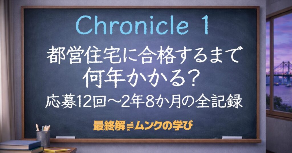 都営住宅に合格するまで何年かかる?応募12回~2年8か月の全記録