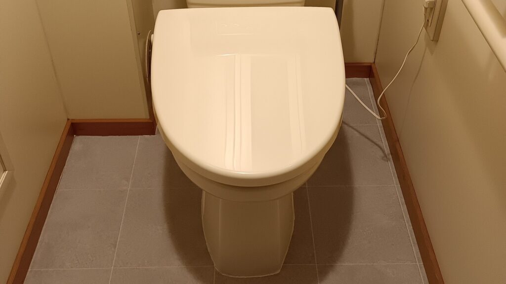 都営住宅のトイレに取り付けた暖房便座ウォームレット
