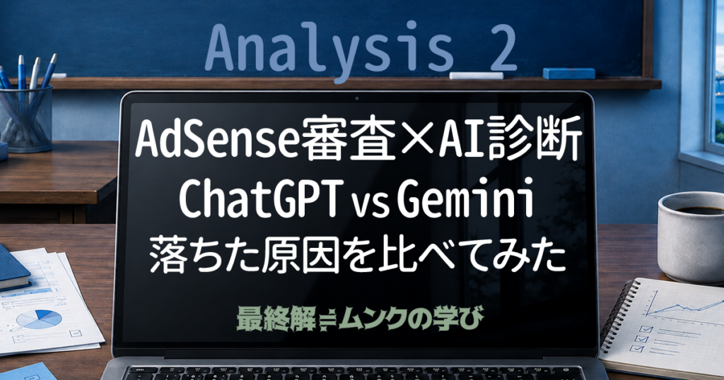 AdSense審査×AI診断｜落ちた原因をChatGPTとGeminiで比べてみた