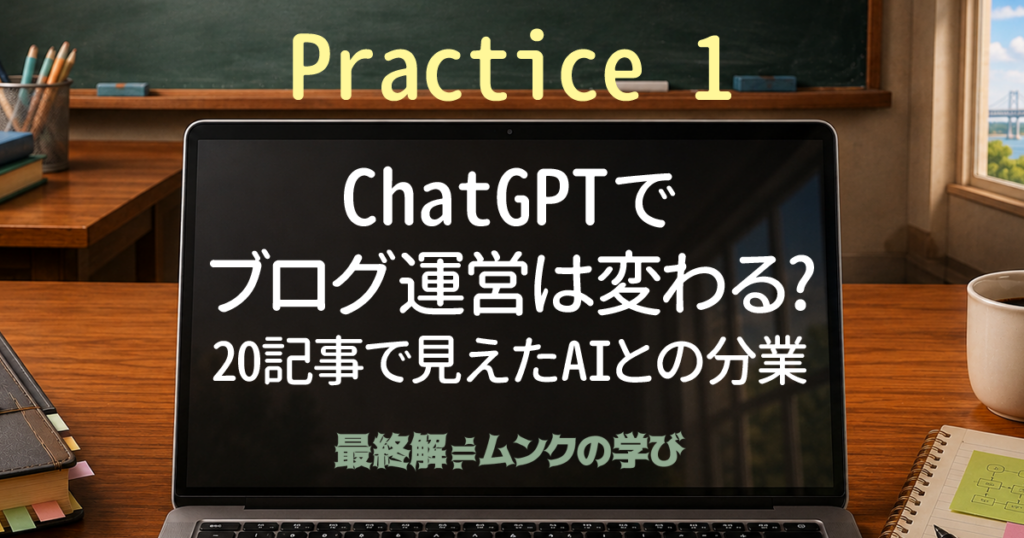 ChatGPTでブログ運営は変わる？20記事で見えたAIとの分業