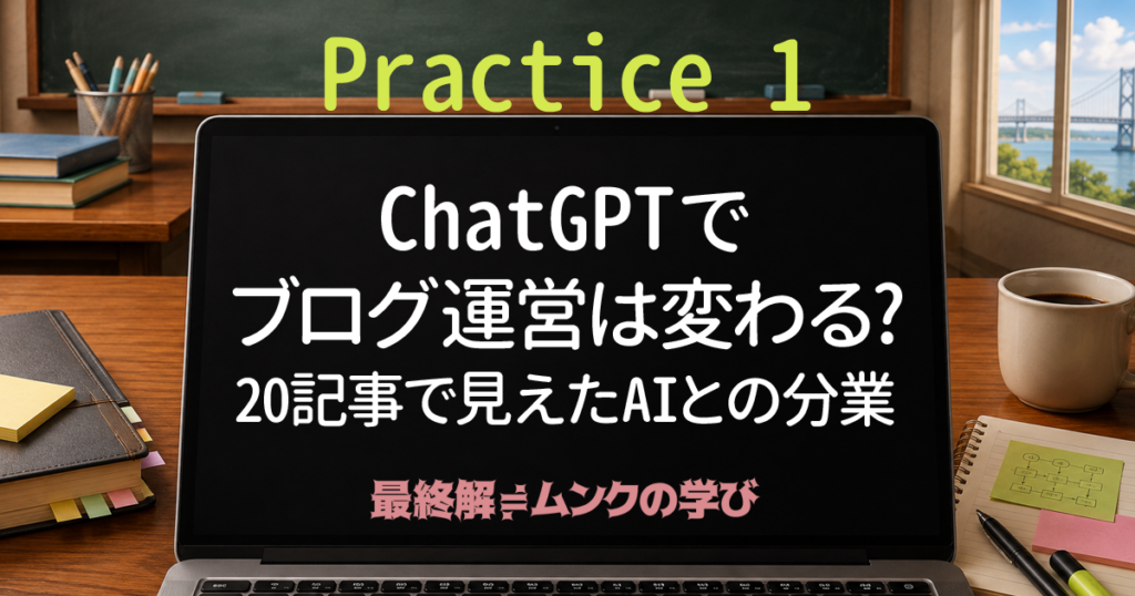 ChatGPTでブログ運営は変わる？20記事で見えたAIとの分業
